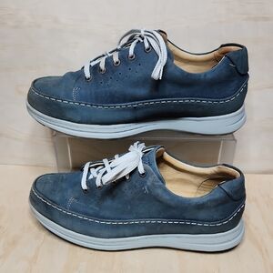 Samuel Hubbard Spikeless Driftwood Blue Leather Golf Shoes Men 11 Sneaker